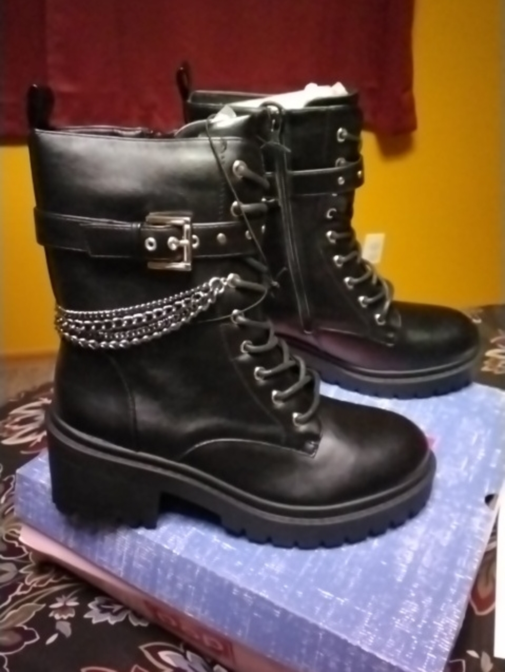 NWT Pop Aurorah Block Heel Booties 10